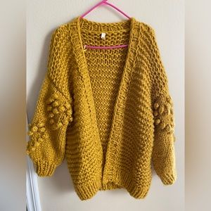 Yellow knit sweater